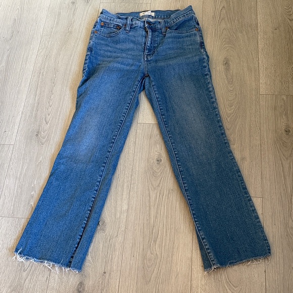 Madewell Denim - Madewell Distressed Blue Cropped Jeans